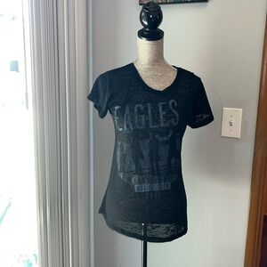 Eagles Live T-Shirt XL Womens Black "Mesh See Through". BURNOUT CONCERT TEE